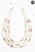 Cato Fashions Layered Pearl Shell Necklace