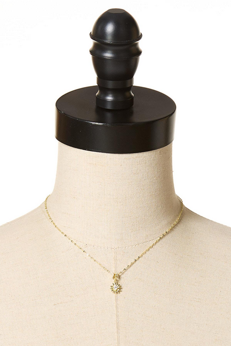 Cato Fashions Gold Flower Necklace And Earring Box Set