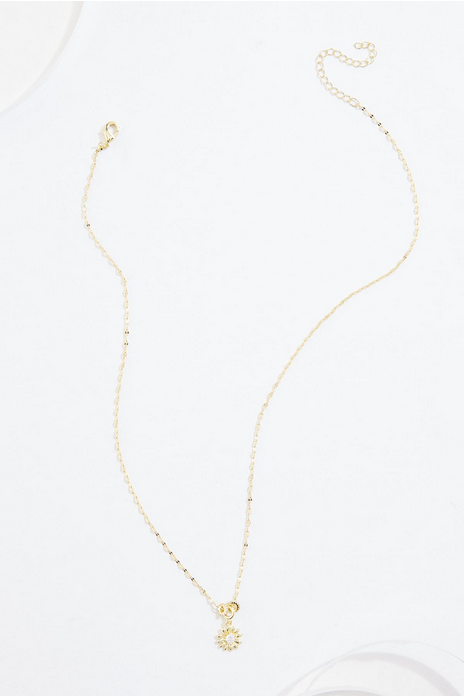 Cato Fashions Gold Flower Necklace And Earring Box Set