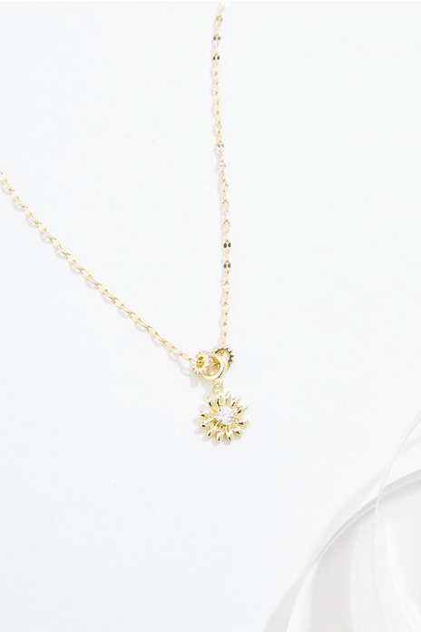 Cato Fashions Gold Flower Necklace And Earring Box Set