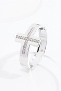 Cato Fashions Rhinestone Cross Hinge Cuff Bracelet