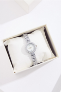 Cato Fashions Silver Rhinestone Embellished Watch Boxed Jewelry