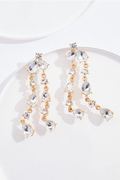 Cato Fashions Faceted Glass Double Drop Earrings