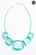 Cato Fashions Statement Lucite Paddle Short Necklace