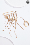 Cato Fashions Antique Safety Pin Western Charm Brooch