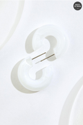 Cato Fashions Swirled Lucite Hoop Earrings