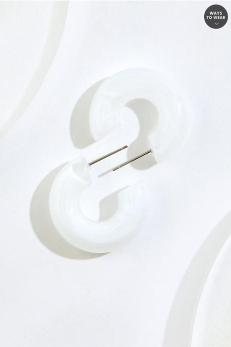 Cato Fashions Swirled Lucite Hoop Earrings