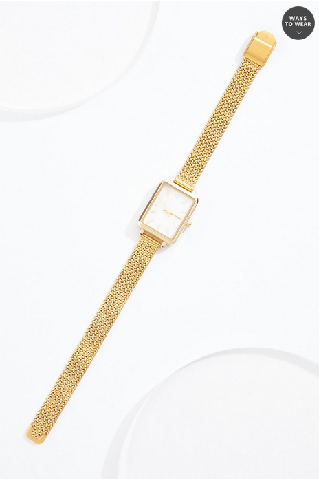 Cato Fashions Gold Square Watch Boxed Jewelry