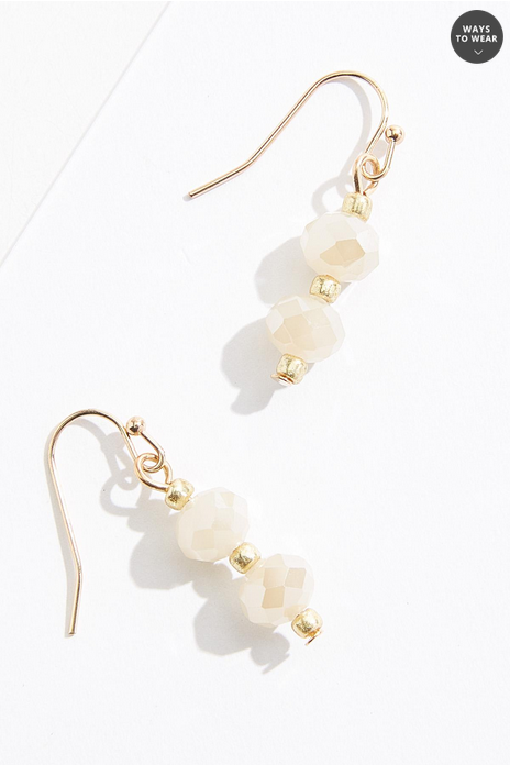 Cato Fashions Glass Beaded Gold Ring Pendant Necklace Set
