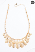Cato Fashions Gold Shaky Tear Chain Bib Necklace