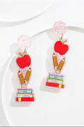 Cato Fashions Lucite Back To School Icon Earrings