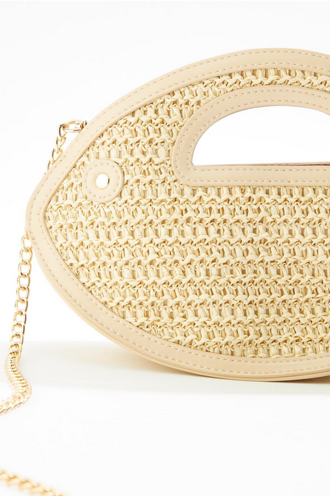 Cato Fashions Raffia Fish Icon Crossbody