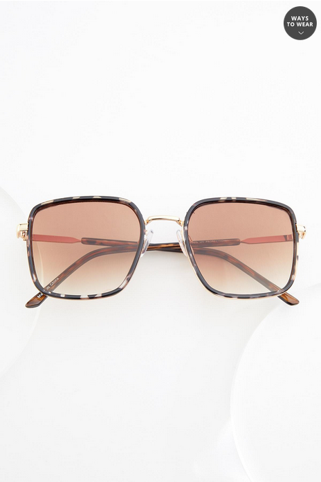 Cato Fashions Metal Tortoise Shell Sunglasses