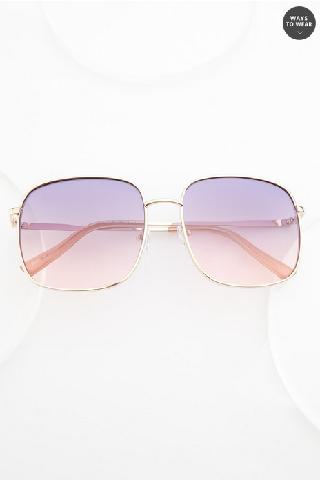 Cato Fashions Metal Clear Lens Sunglasses