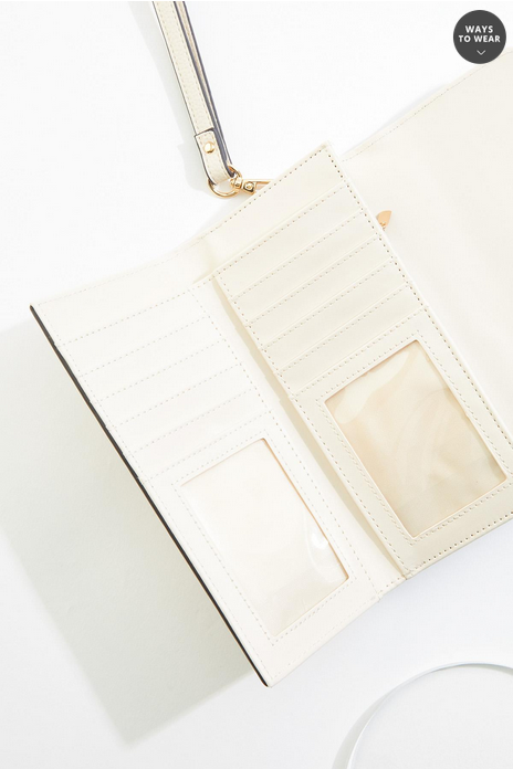 Cato Fashions Layered Leaf Bamboo Lock Wallet