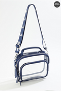Cato Fashions Star Embroidered Strap Clear Crossbody