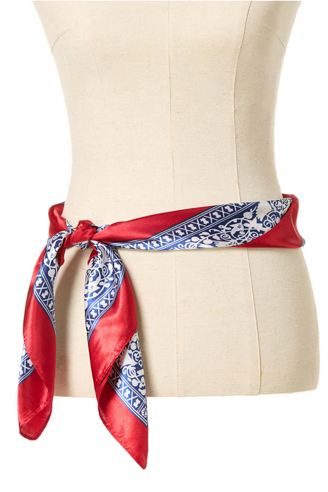 Cato Fashions Paisley Satin Square Scarf