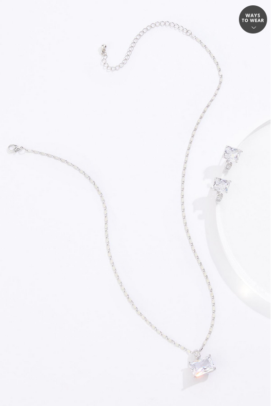 Cato Fashions Silver Multi Chain Layered Necklace