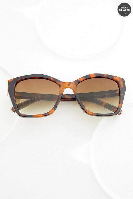 Cato Fashions Plastic Tortoise Shell Square Sunglasses