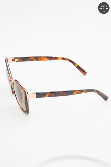 Cato Fashions Plastic Tortoise Shell Square Sunglasses