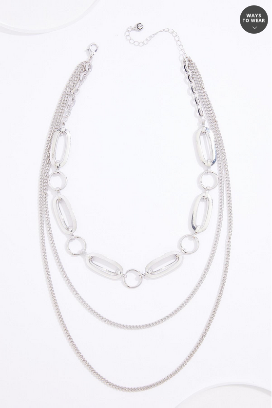 Cato Fashions Delicate Cubic Zirconia Pendant Necklace Set