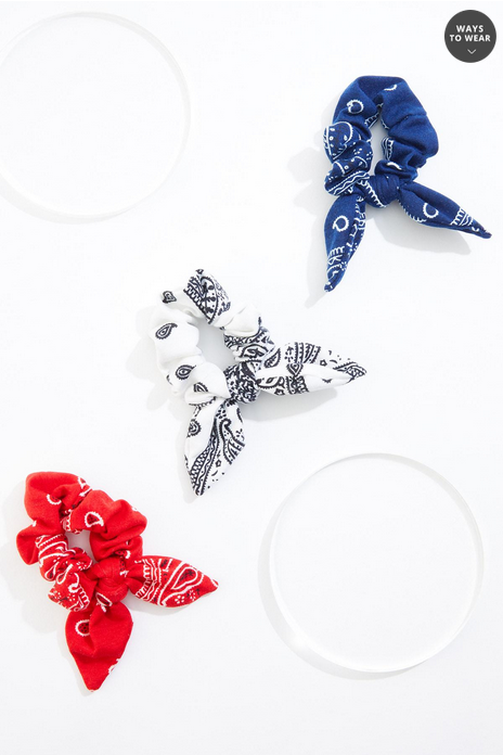 Cato Fashions Paisley Scrunchie Set