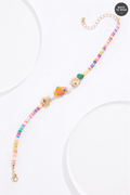Cato Fashions Multicolor Shell Fish Charm Anklet