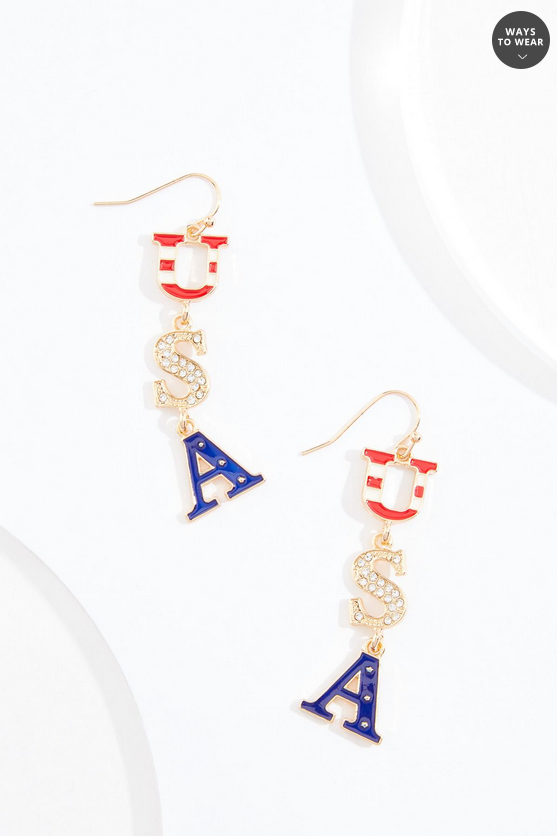 Cato Fashions Usa Enamel Tiered Earrings