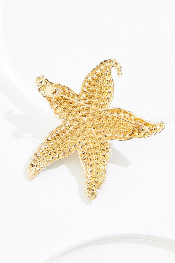 Cato Fashions Glass Pearl Starfish Brooch