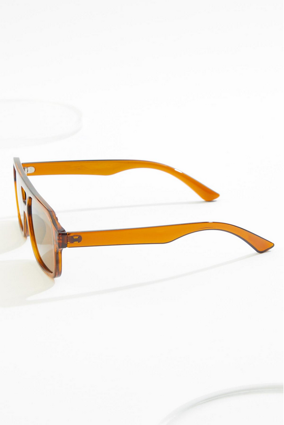 Cato Fashions Brown Plastic Aviator Sunglasses