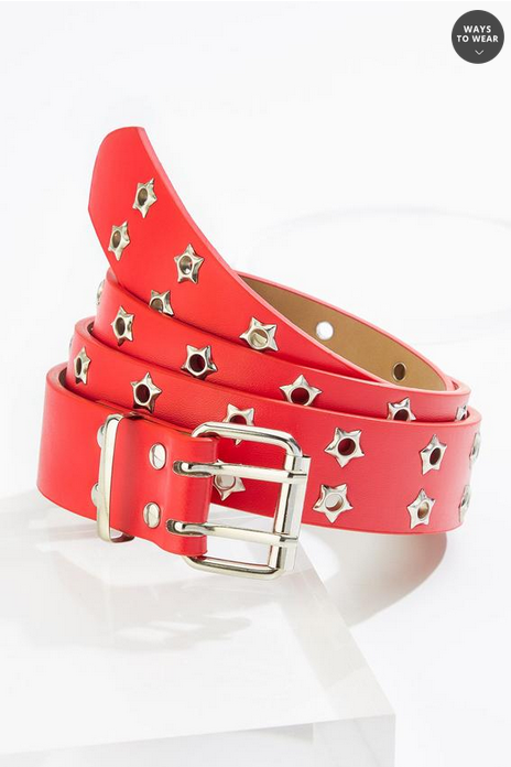 Cato Fashions Americana Star Grommet Belt