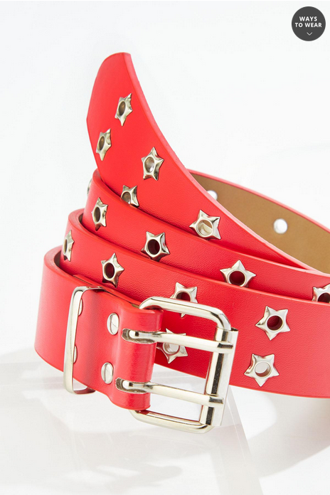 Cato Fashions Americana Star Grommet Belt