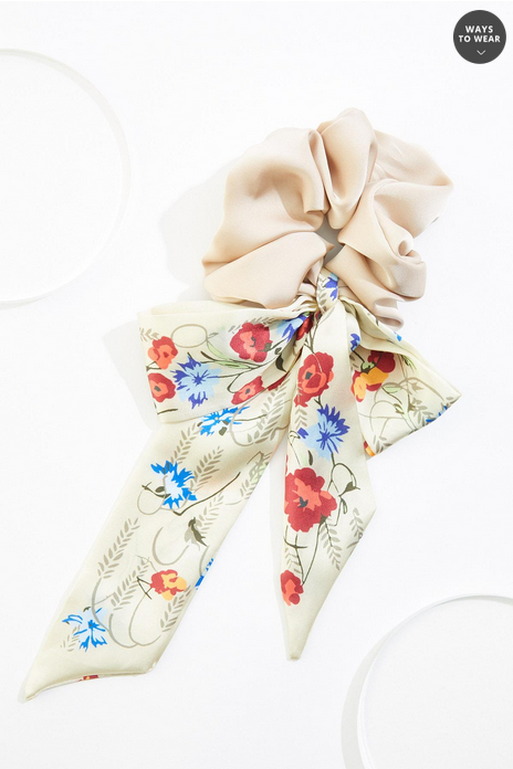 Cato Fashions Floral Bow Scrunchie
