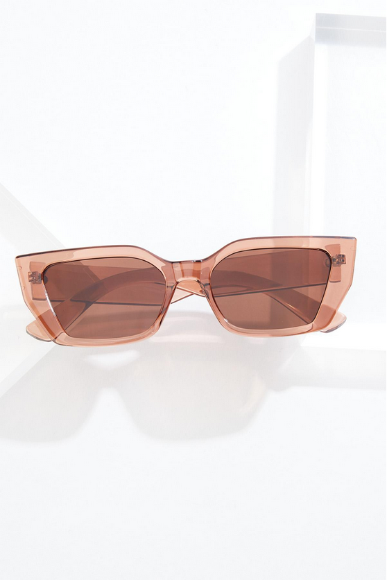 Cato Fashions Slim Brown Plastic Sunglasses