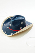 Cato Fashions Star Embellished Straw Cowboy Hat