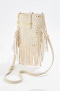 Cato Fashions Festival Studded Fringe Cellphone Crossbody