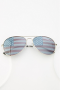 Cato Fashions Metal American Flag Aviator Sunglasses