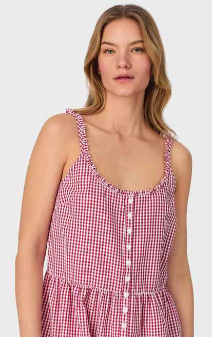 Lanz of Salzburg Women's Picnic Plaid Seersucker Yarndye Check Sundress