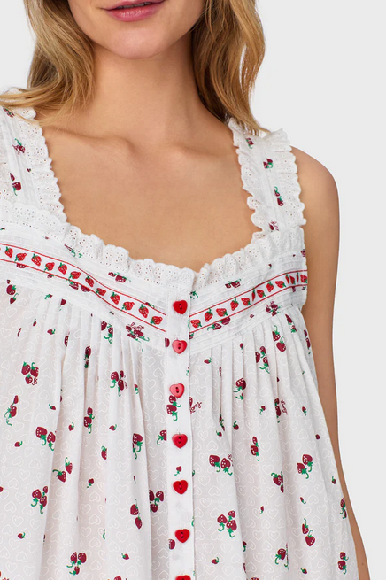 Lanz of Salzburg Women's Strawberry Jubilee Cotton Lawn Chemise
