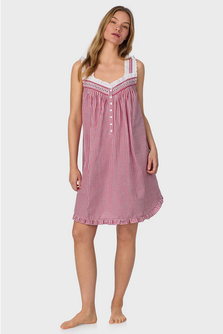 Lanz of Salzburg Women's Picnic Plaid Seersucker Yarndye Check Chemise