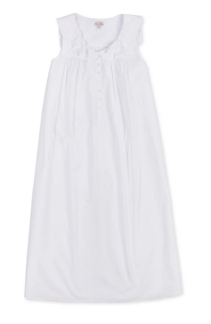 Lanz of Salzburg Women's White Cotton Dream Long Nightgown