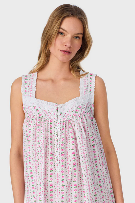 Lanz of Salzburg Women's Rosey Tyrolean Cotton Lawn Ballet Nightgown