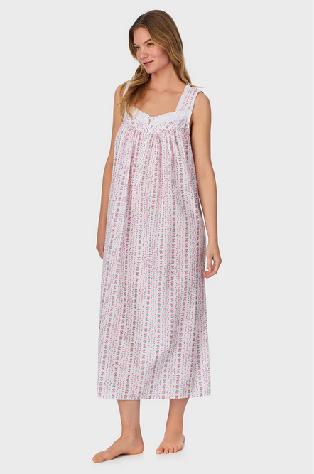 Lanz of Salzburg Women's Rosey Tyrolean Cotton Lawn Ballet Nightgown