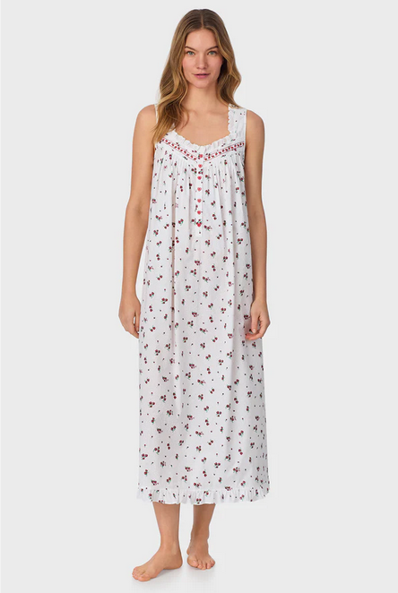 Lanz of Salzburg Women's Strawberry Jubilee Cotton Lawn Ballet Nightgown