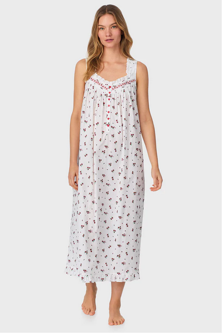 Lanz of Salzburg Women's Strawberry Jubilee Cotton Lawn Ballet Nightgown