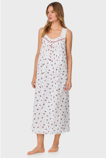 Lanz of Salzburg Women's Strawberry Jubilee Cotton Lawn Ballet Nightgown