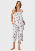 Lanz of Salzburg Women's Strawberry Jubilee Cotton Lawn Capri Pajama