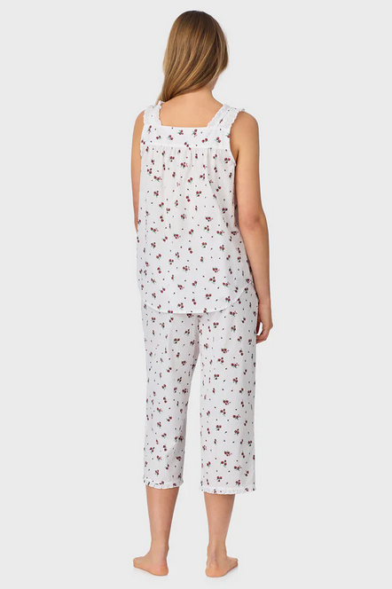 Lanz of Salzburg Women's Strawberry Jubilee Cotton Lawn Capri Pajama