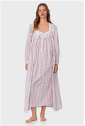 Lanz of Salzburg Women's Rosey Tyrolean Cotton Lawn Ballet Button Front Robe