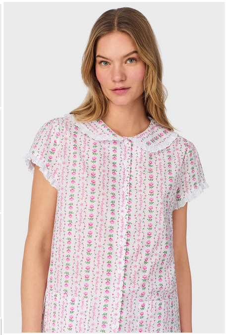 Lanz of Salzburg Women's Rosey Tyrolean Cotton Lawn Bermuda Pajama